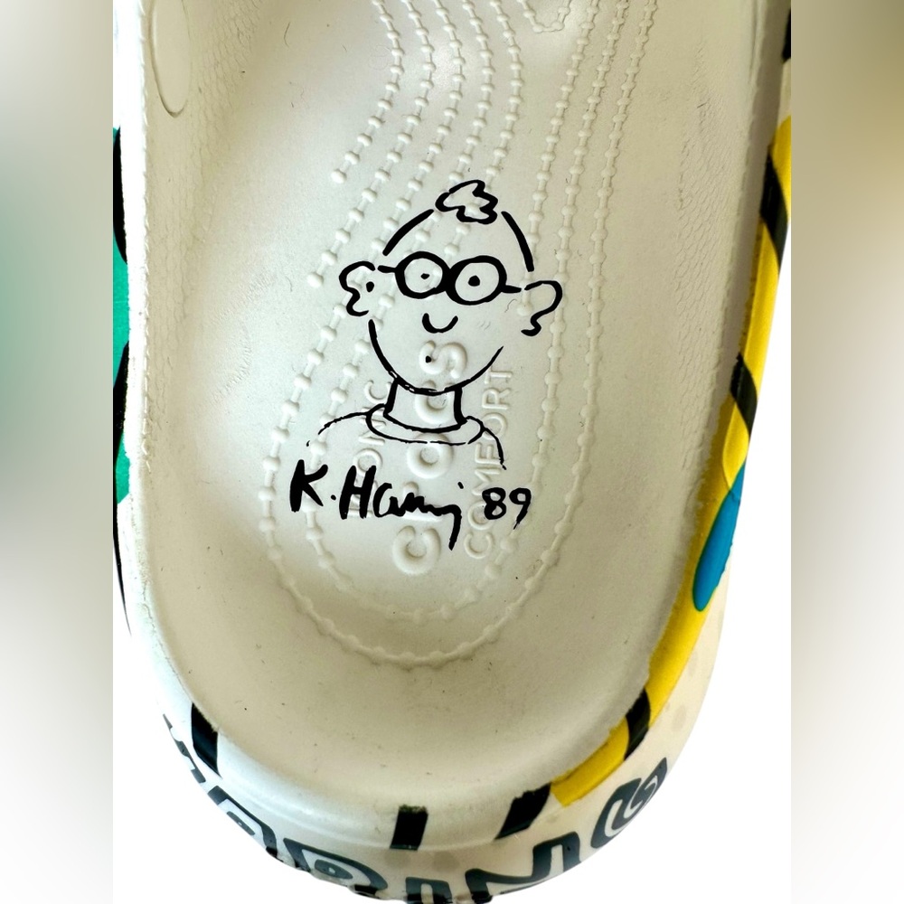 Rare Keith Haring X Crocs Mega Crush Log Limited Edition UNISEX - Picture 4 of 16